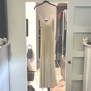 Lulus Cream Maxi dress size Medium